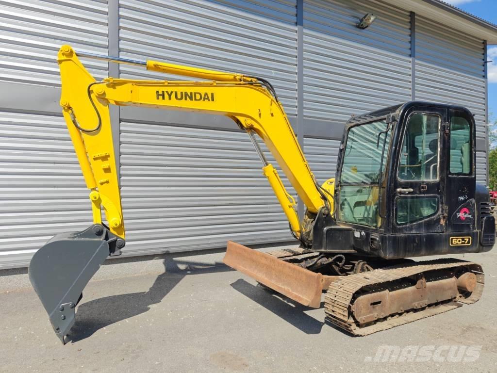 Hyundai R 60-7 Mini ekskavatörler, 7 tona dek