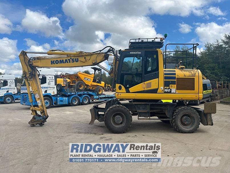 Komatsu PW 160 Lastik tekerli ekskavatörler