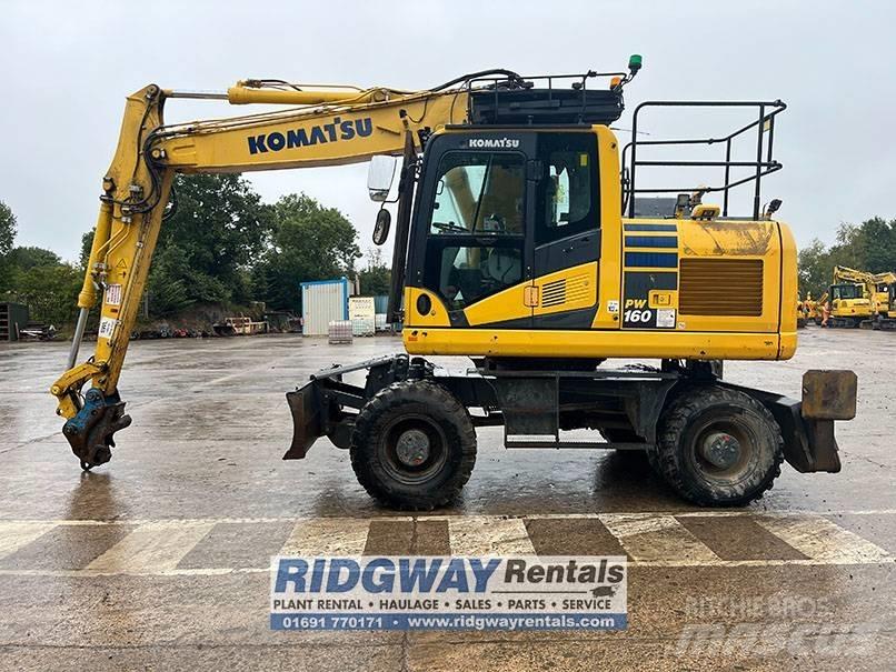 Komatsu PW 160 Lastik tekerli ekskavatörler