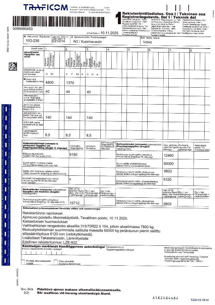 Volvo FH 13 Kapali kasa kamyonlar