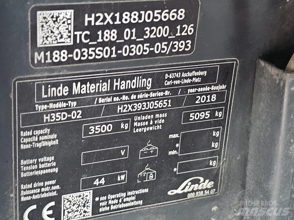 Linde H35D-02 Dizel forkliftler