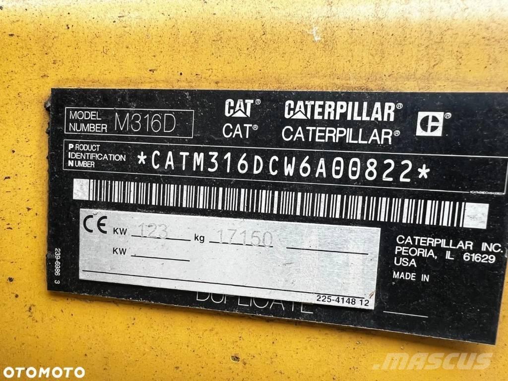 CAT M 316 D Lastik tekerli ekskavatörler
