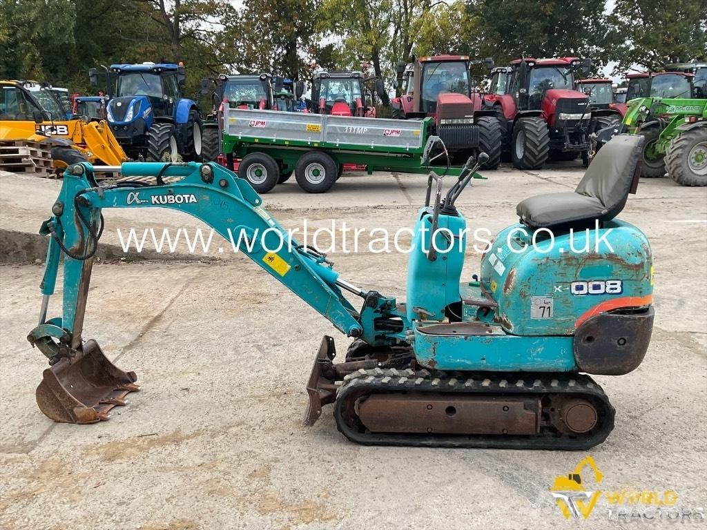Kubota K 008 Mini ekskavatörler, 7 tona dek