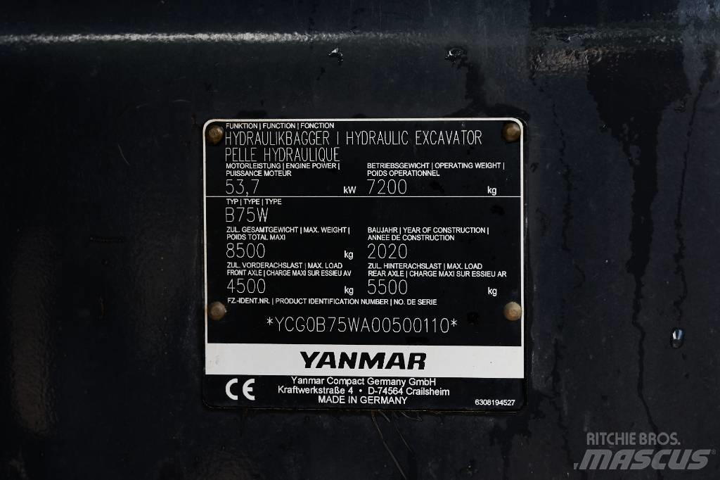 Yanmar B 75 W Lastik tekerli ekskavatörler