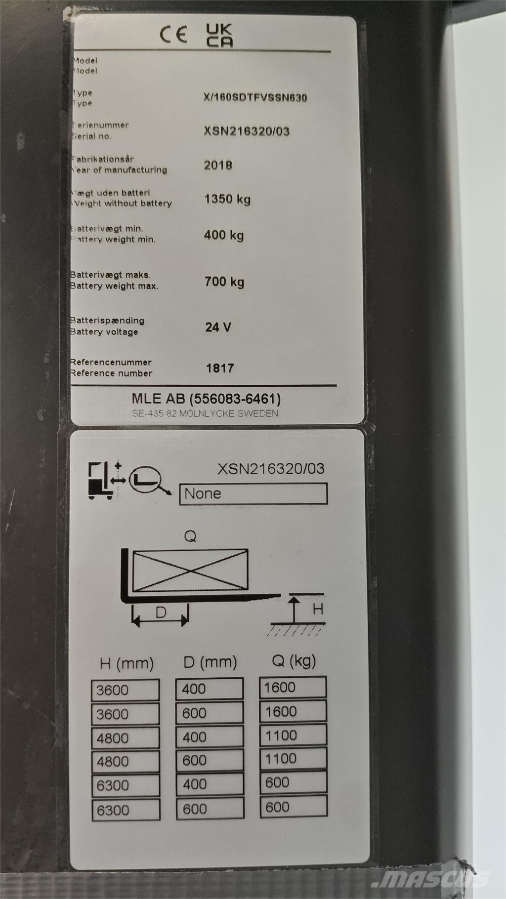Atlet XSN160E Akülü depo ekipmanları