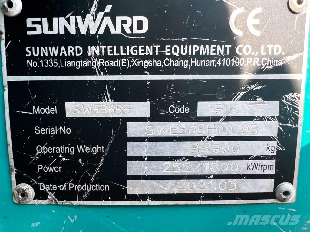 Sunward 365f Paletli ekskavatörler