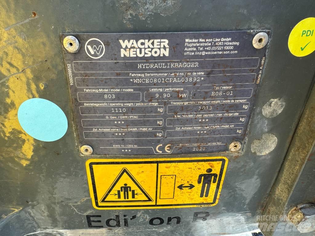 Wacker Neuson 803 Paletli ekskavatörler