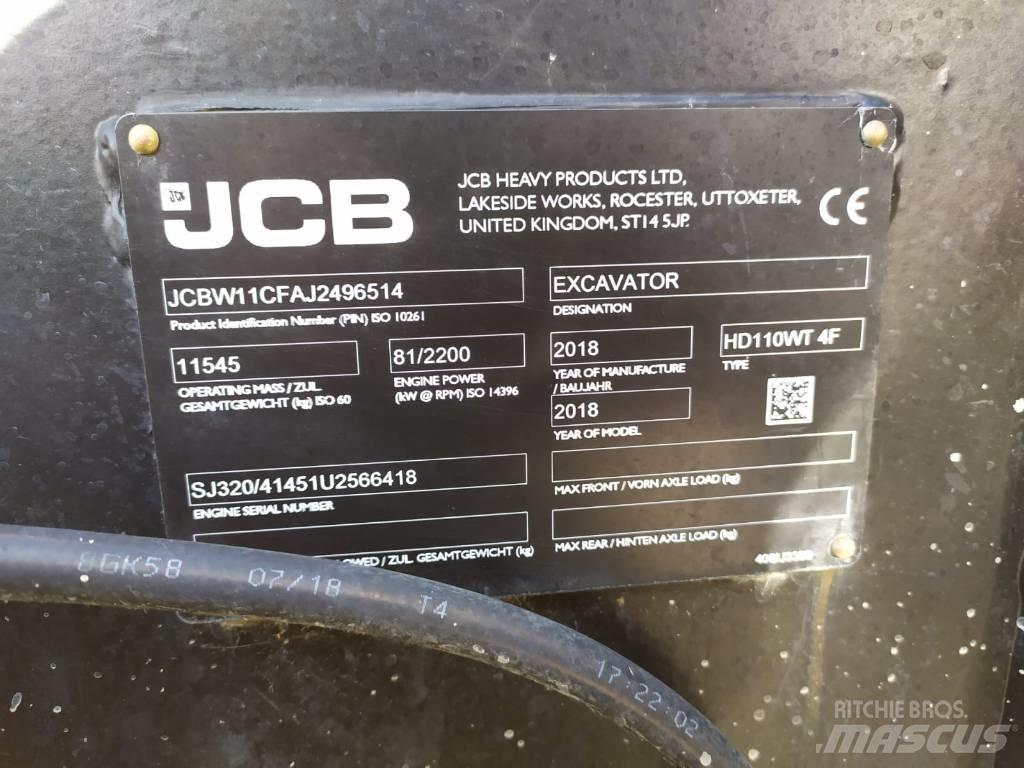 JCB Hydradig Lastik tekerli ekskavatörler