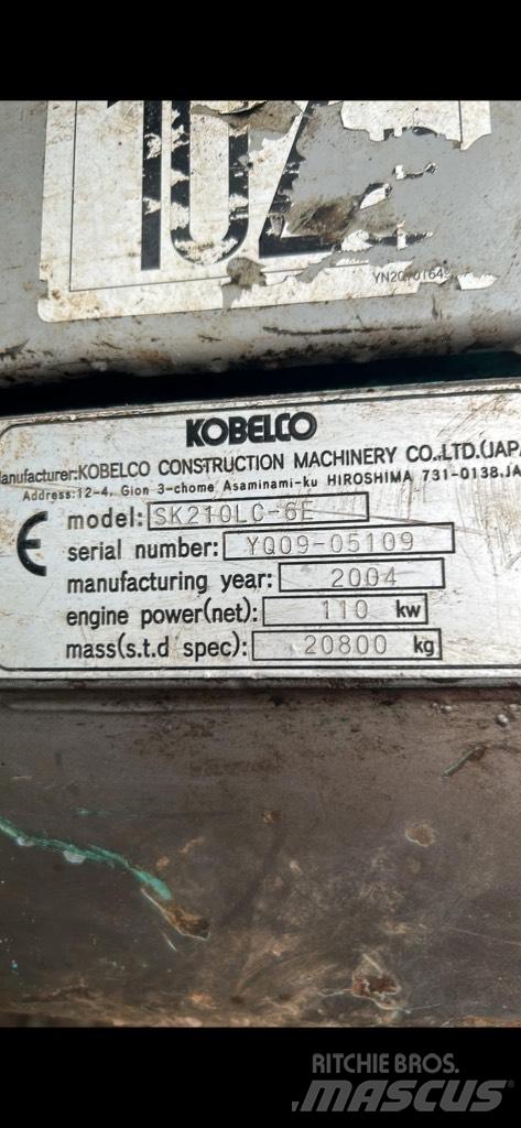 Kobelco SK210 lc Paletli ekskavatörler