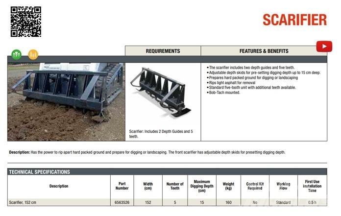 Bobcat Scarifier Diger yol bakim makinalari