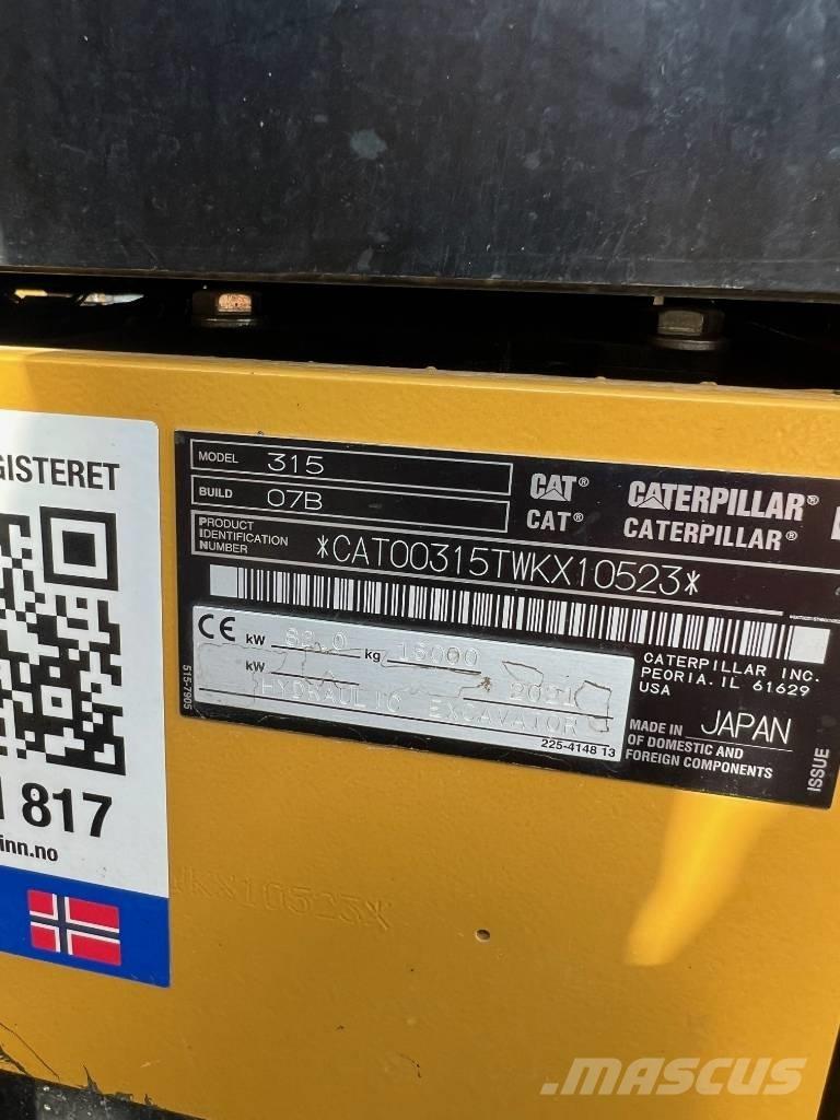 CAT 315 Paletli ekskavatörler