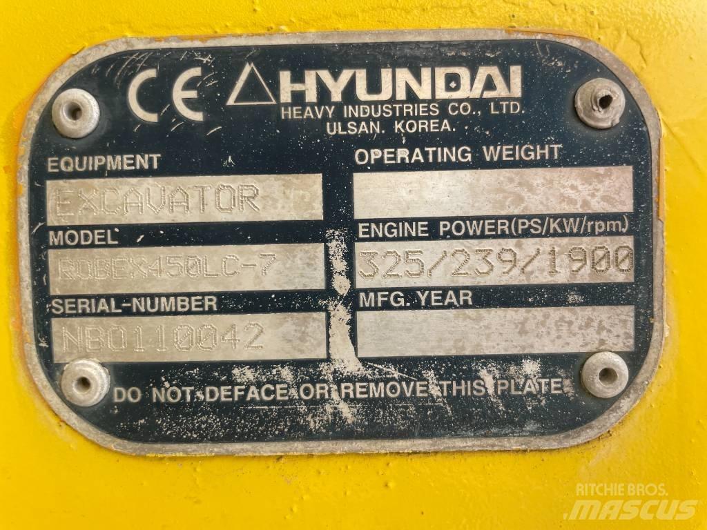 Hyundai R 450 LC-7 Paletli ekskavatörler