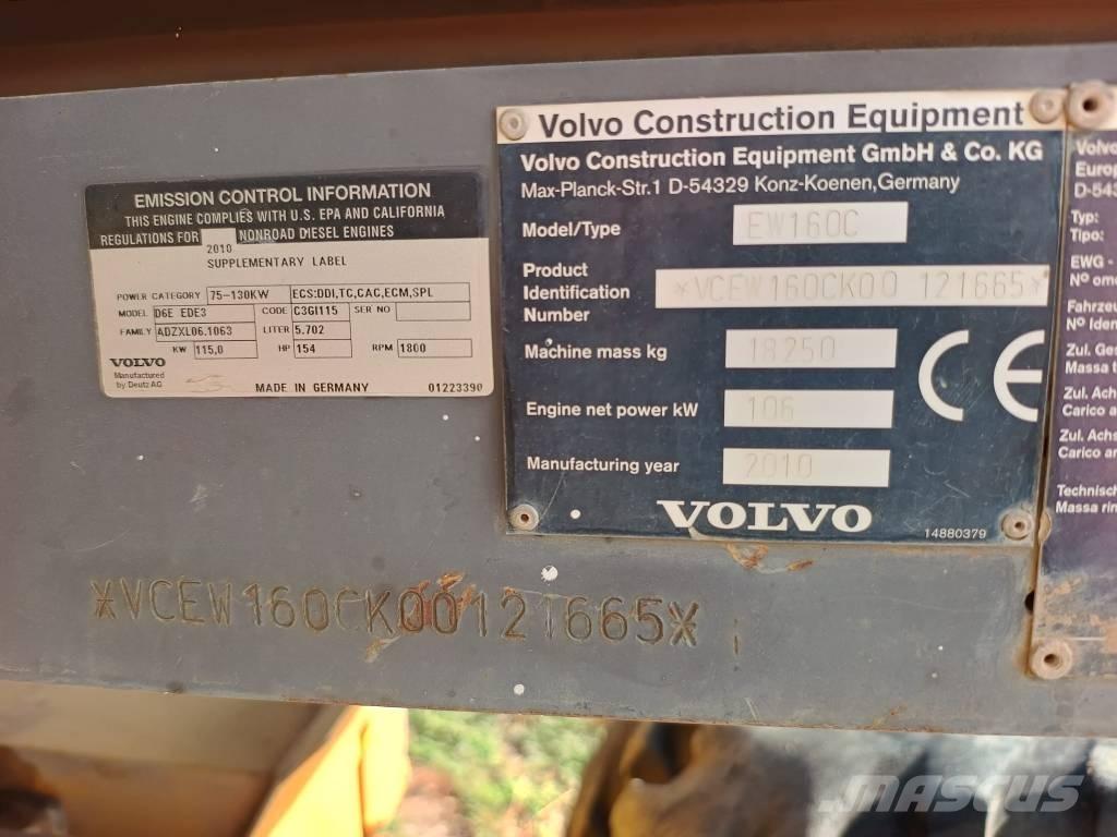 Volvo EW 160 C Lastik tekerli ekskavatörler