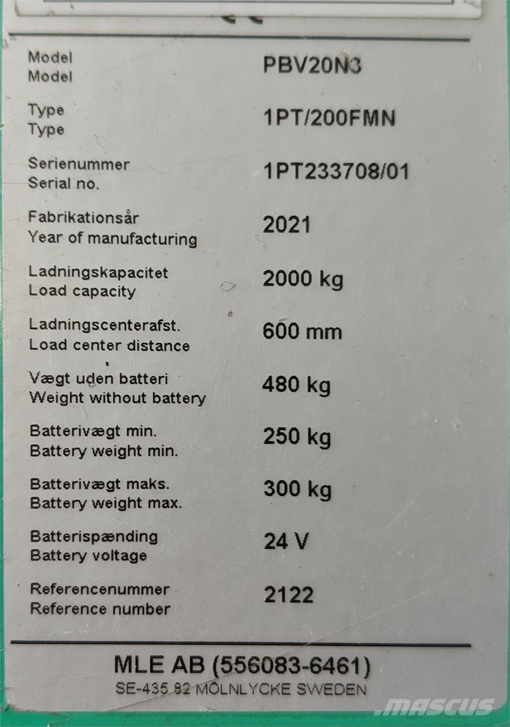 Mitsubishi PBV20N3 Platform truck