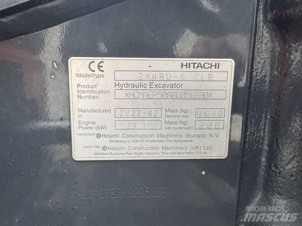 Hitachi ZX 48 U-6 Mini ekskavatörler, 7 tona dek