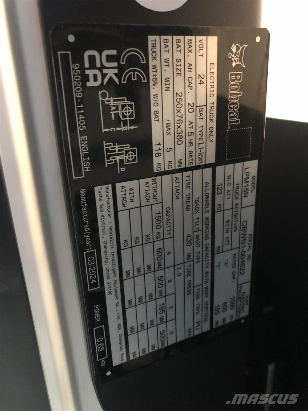 Bobcat LPM15N Yaya kumandali istif makinasi