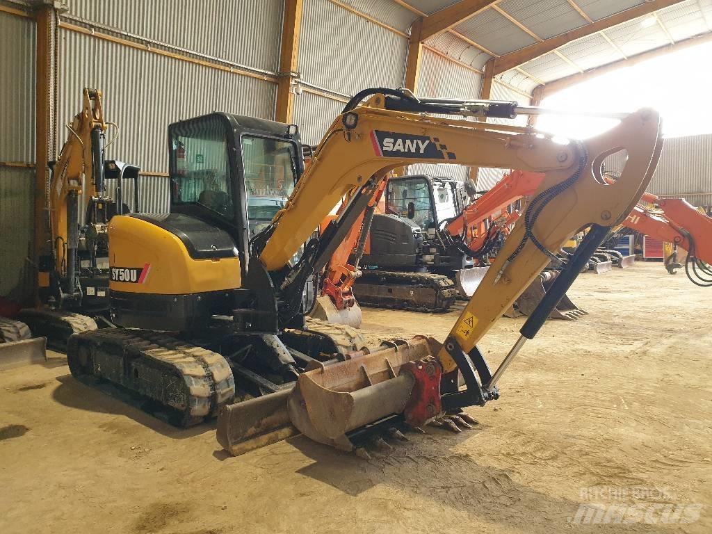 Sany SY50U Mini ekskavatörler, 7 tona dek