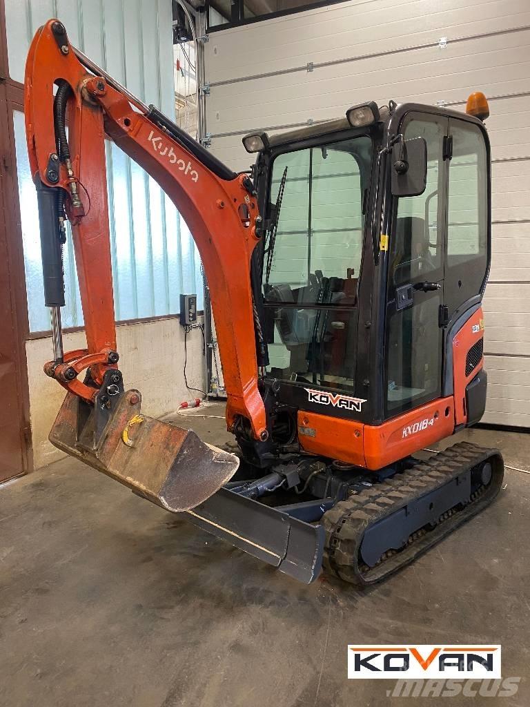 Kubota KX 018-4 Mini ekskavatörler, 7 tona dek