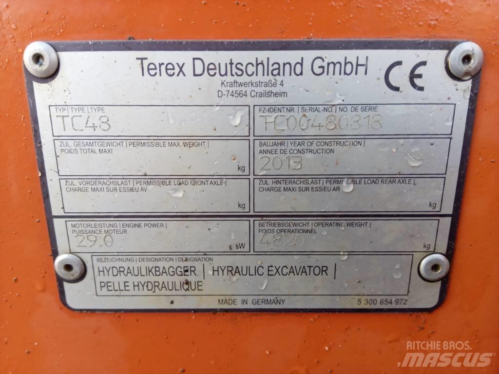 Terex TC 48 Mini ekskavatörler, 7 tona dek