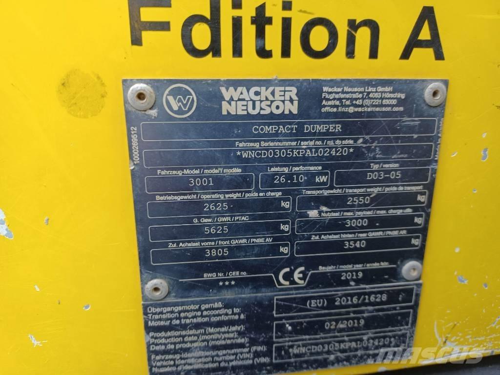 Wacker Neuson 3001 Belden kirma kamyonlar