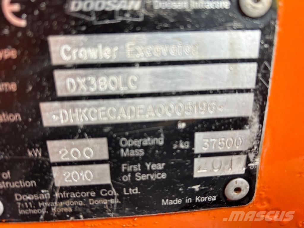 Doosan DX 380 LC Paletli ekskavatörler