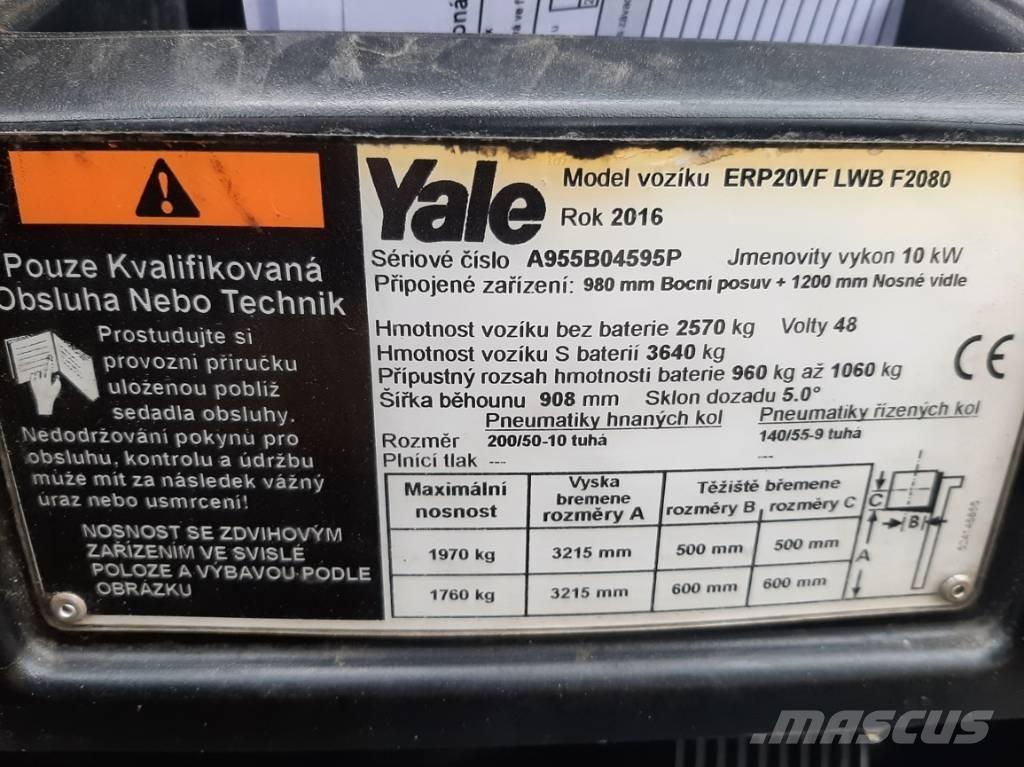 Yale ERP20VF LWB Elektrikli forkliftler