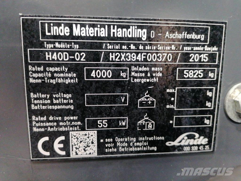 Linde H40D-02 Dizel forkliftler