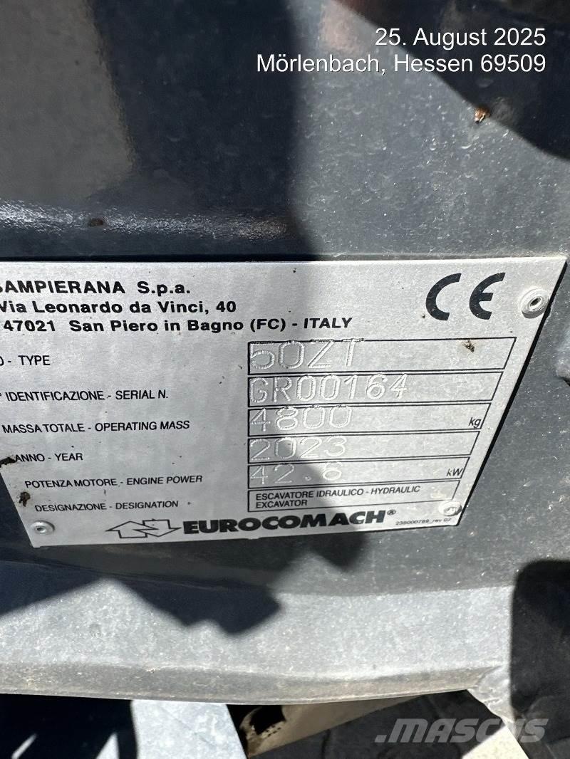 Eurocomach 50ZT Mini ekskavatörler, 7 tona dek