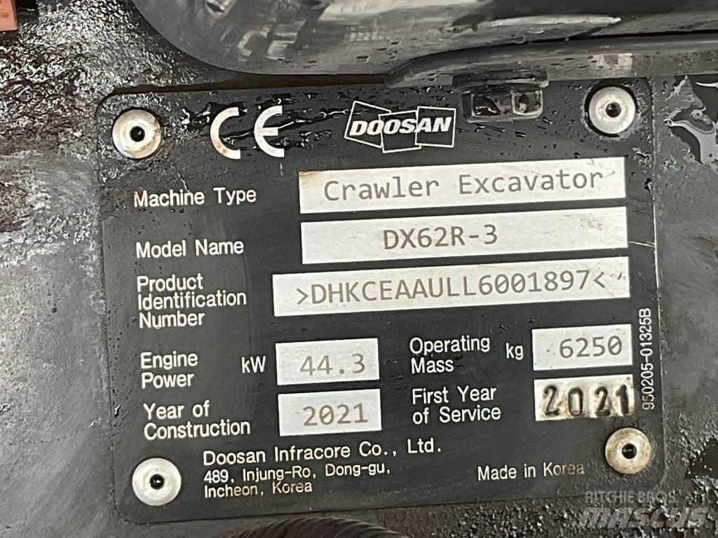 Doosan DX 62 R-3 Mini ekskavatörler, 7 tona dek