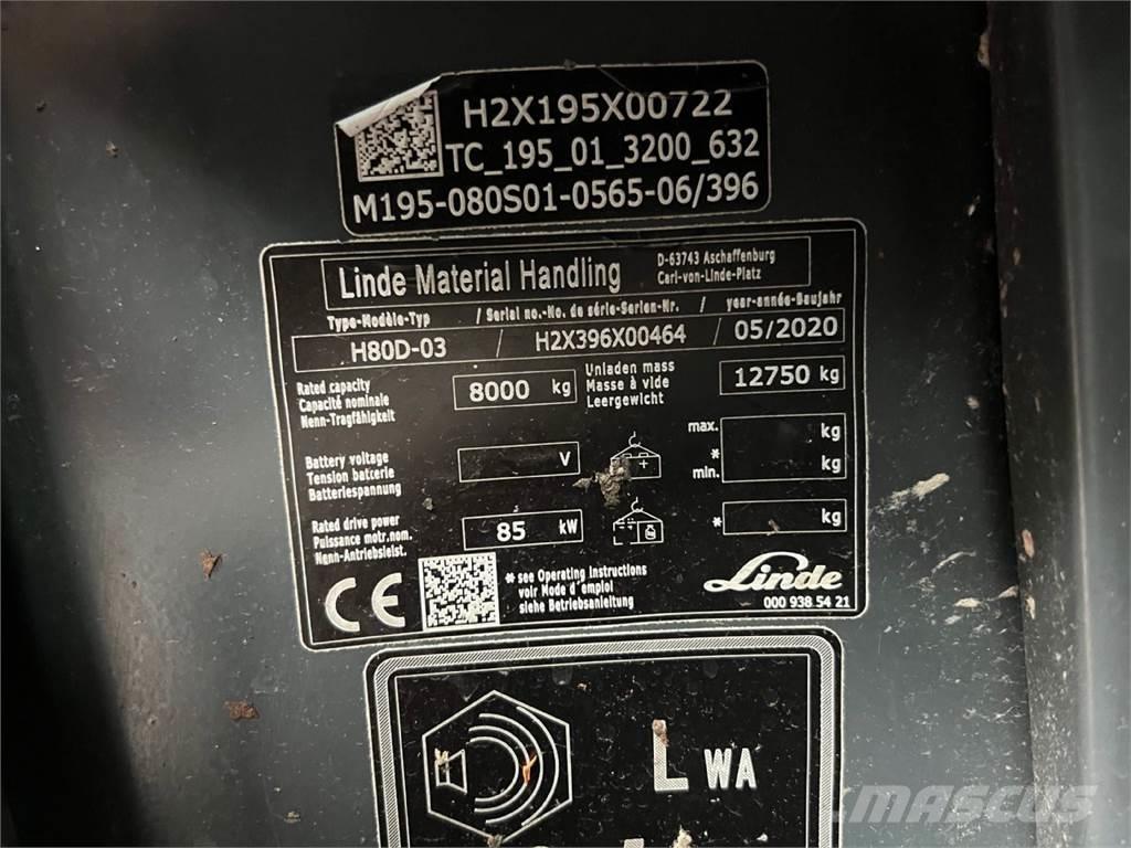 Linde H80D-03 Dizel forkliftler