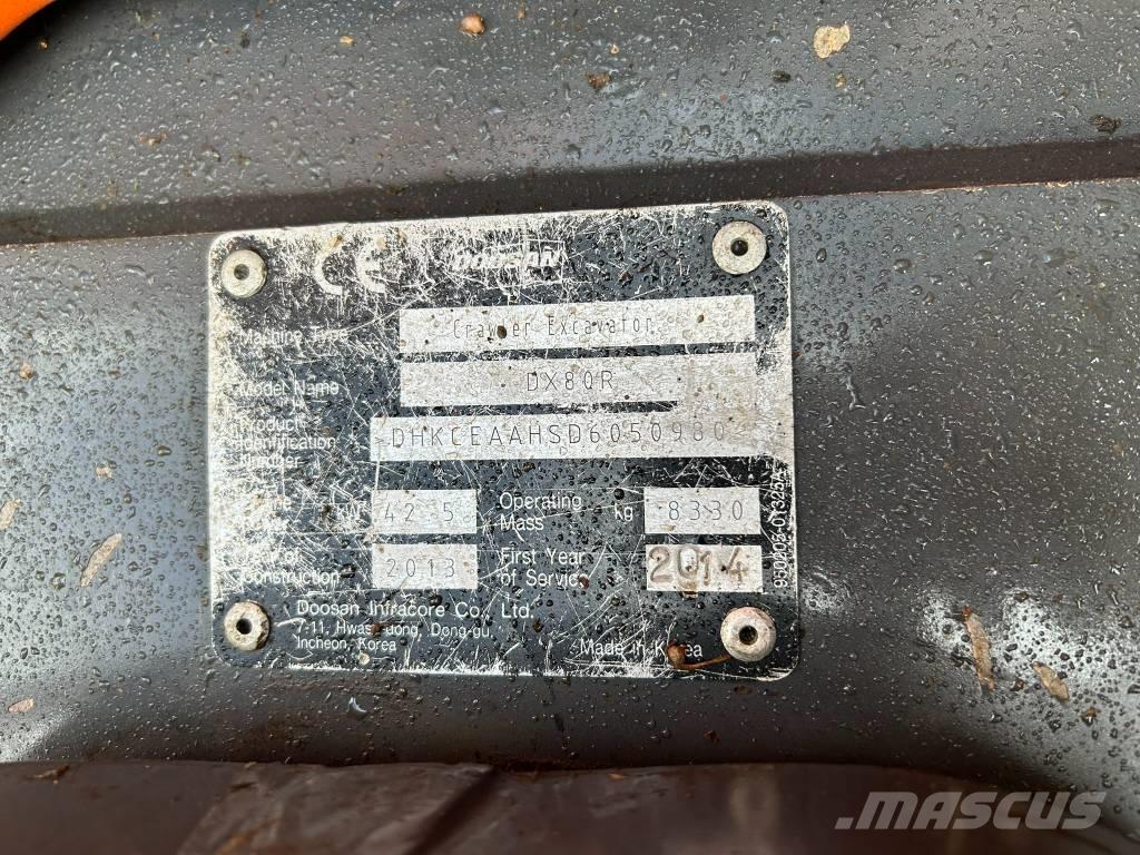 Doosan DX 80 R Midi ekskavatörler 7 - 12 t