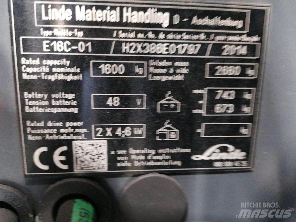 Linde E16C-01 Elektrikli forkliftler
