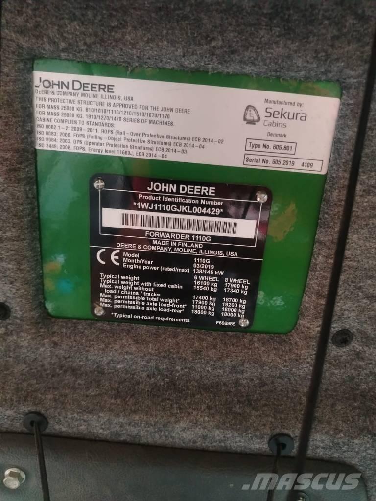 John Deere 1110 Tomruk yükleyici traktörler