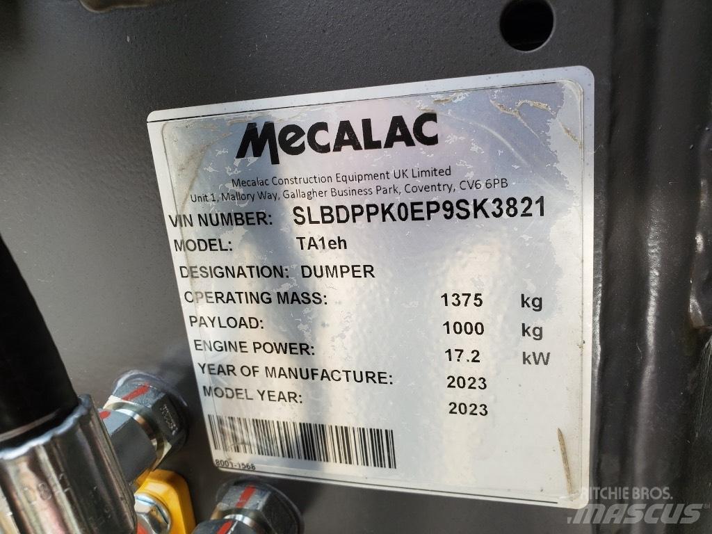 Mecalac TA1EH Belden kirma kamyonlar