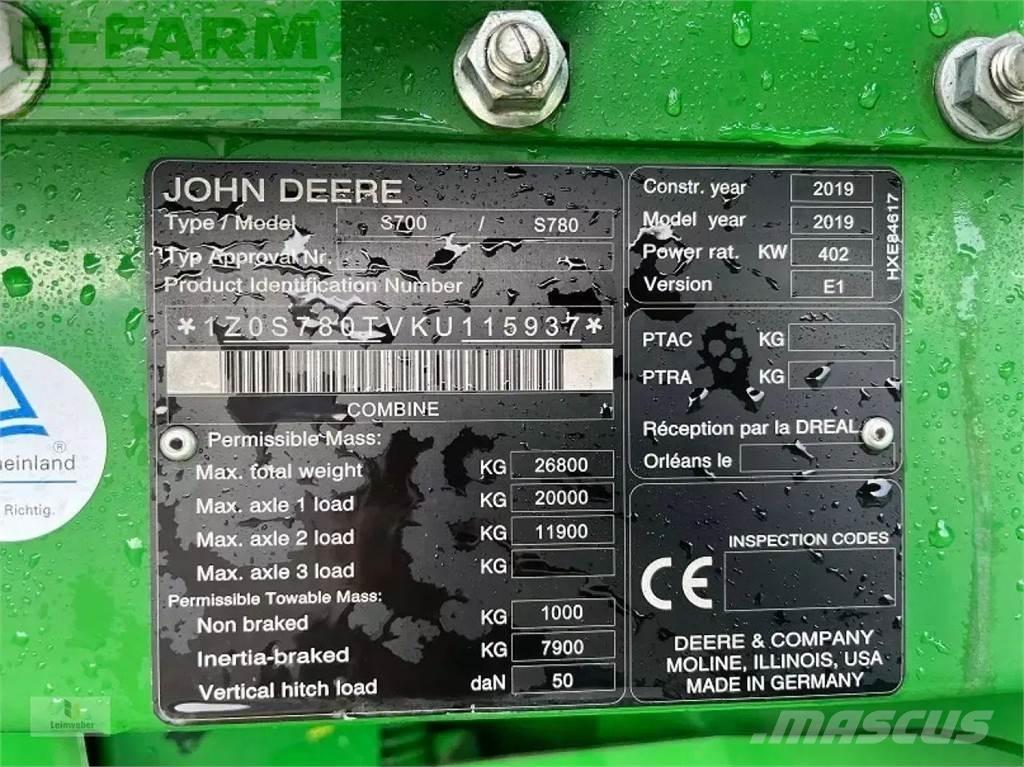 John Deere s 780i Biçerdöverler