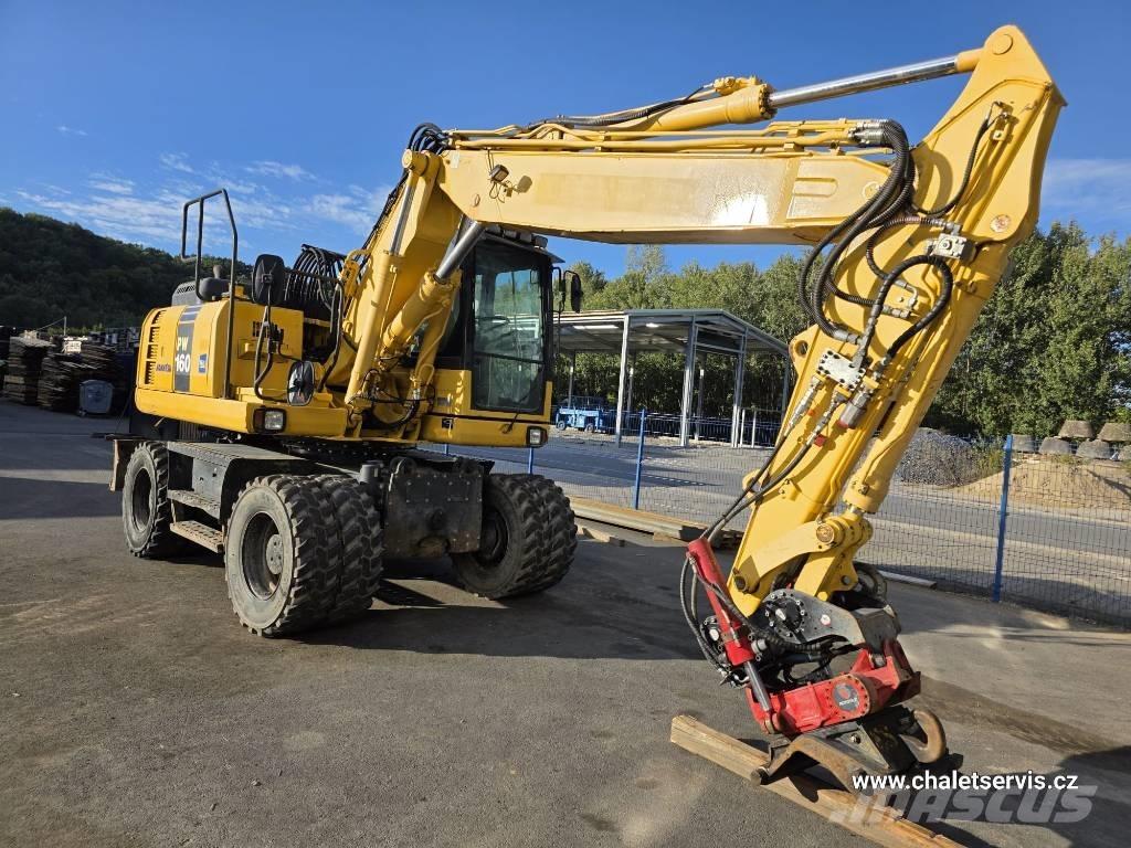 Komatsu PW 160 Lastik tekerli ekskavatörler