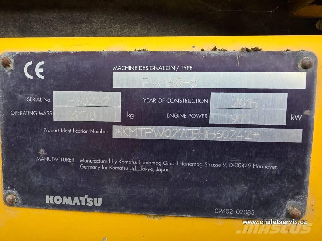 Komatsu PW 160 Lastik tekerli ekskavatörler