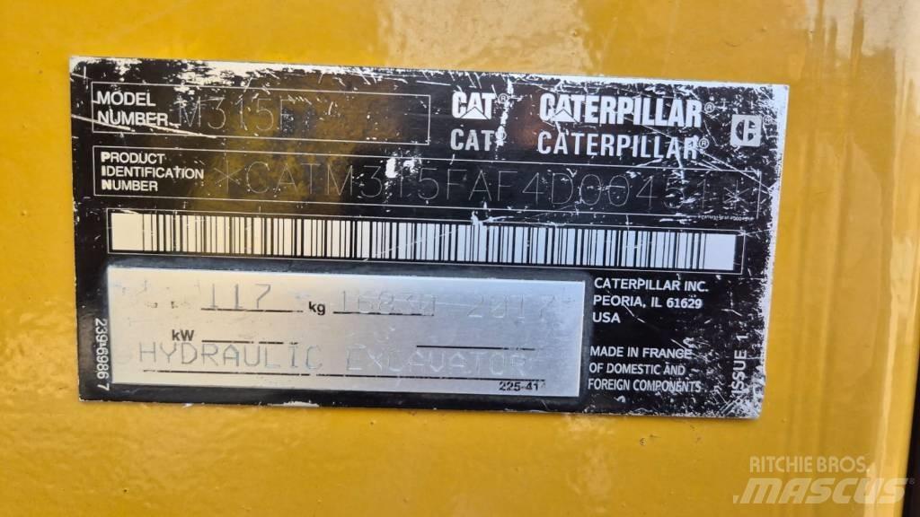 CAT M 315 F Lastik tekerli ekskavatörler