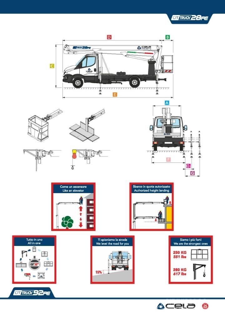 Cela DT 28 truck FE Araç üstü platformlar