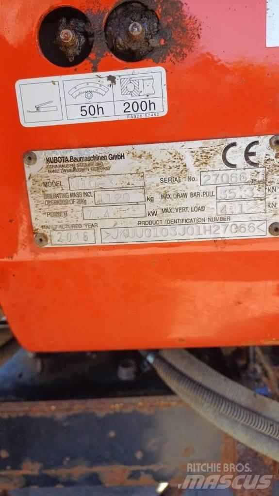 Kubota U10-3 Mini ekskavatörler, 7 tona dek