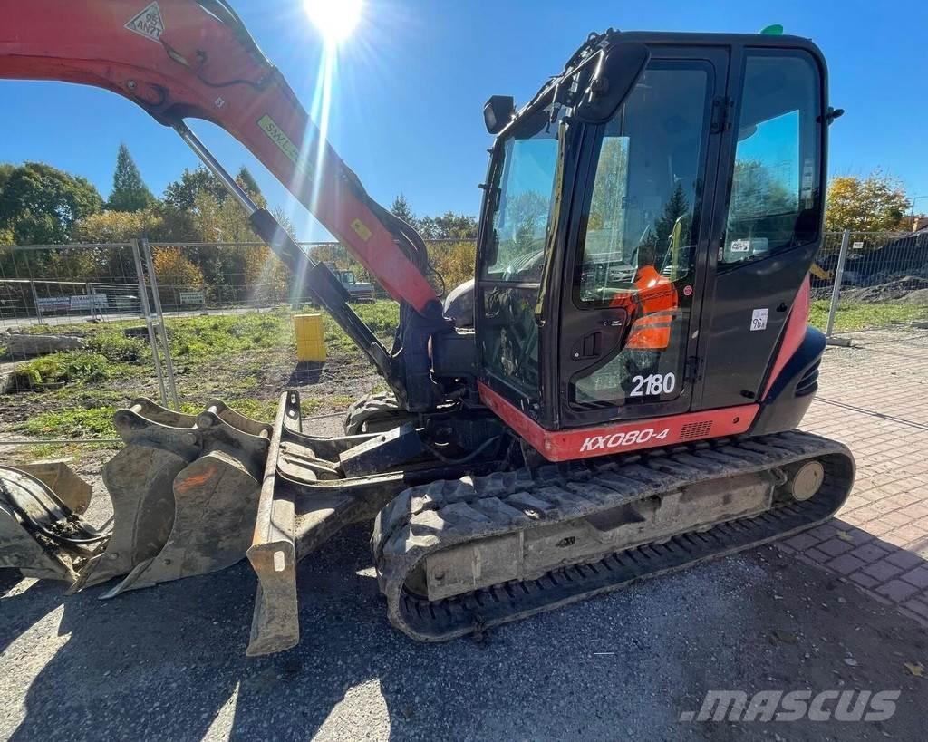 Kubota KX-080-4 Mini ekskavatörler, 7 tona dek