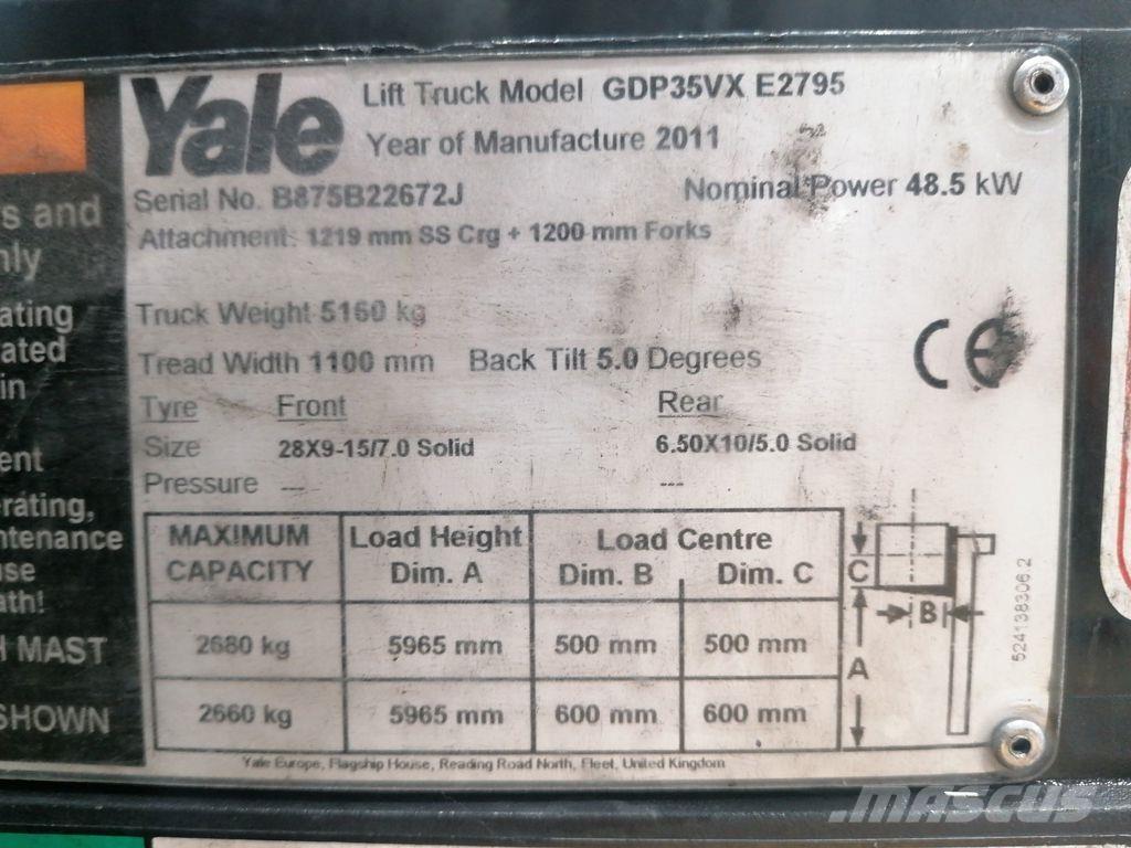 Yale GDP35VX Dizel forkliftler