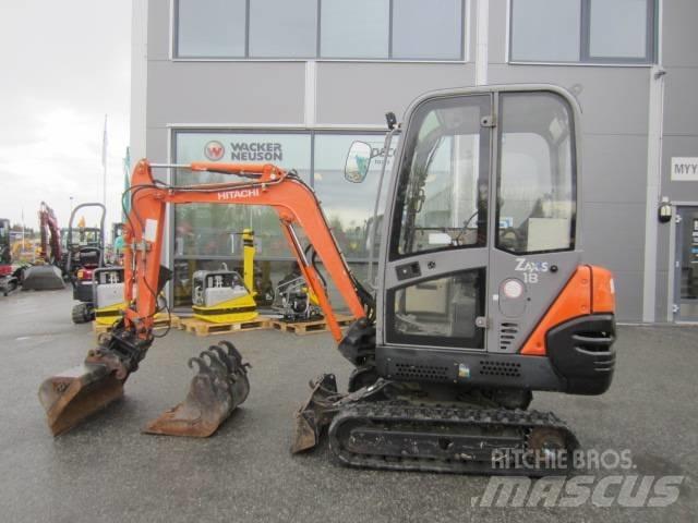 Hitachi ZX 18 Mini ekskavatörler, 7 tona dek