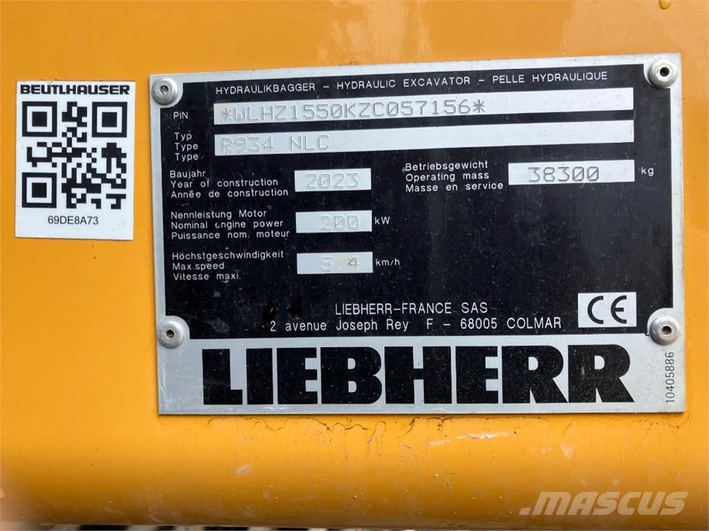 Liebherr R934 Paletli ekskavatörler