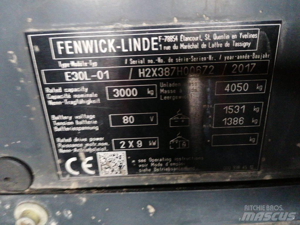 Linde E30L-01 Elektrikli forkliftler