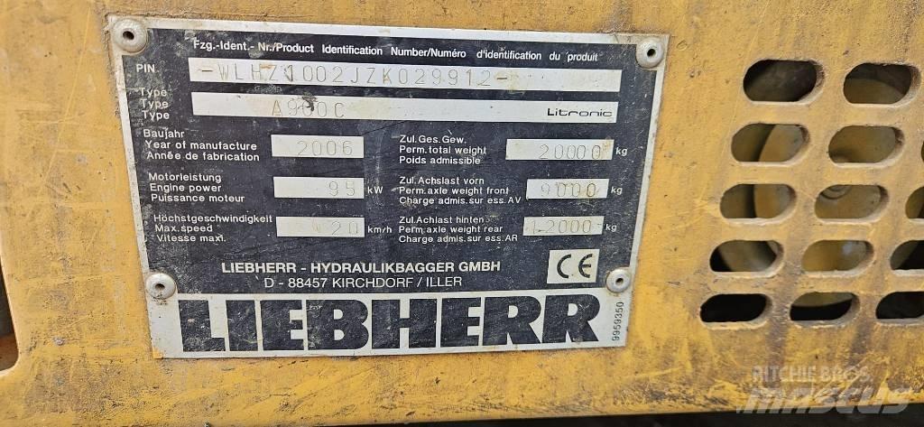 Liebherr A 900 C Lastik tekerli ekskavatörler