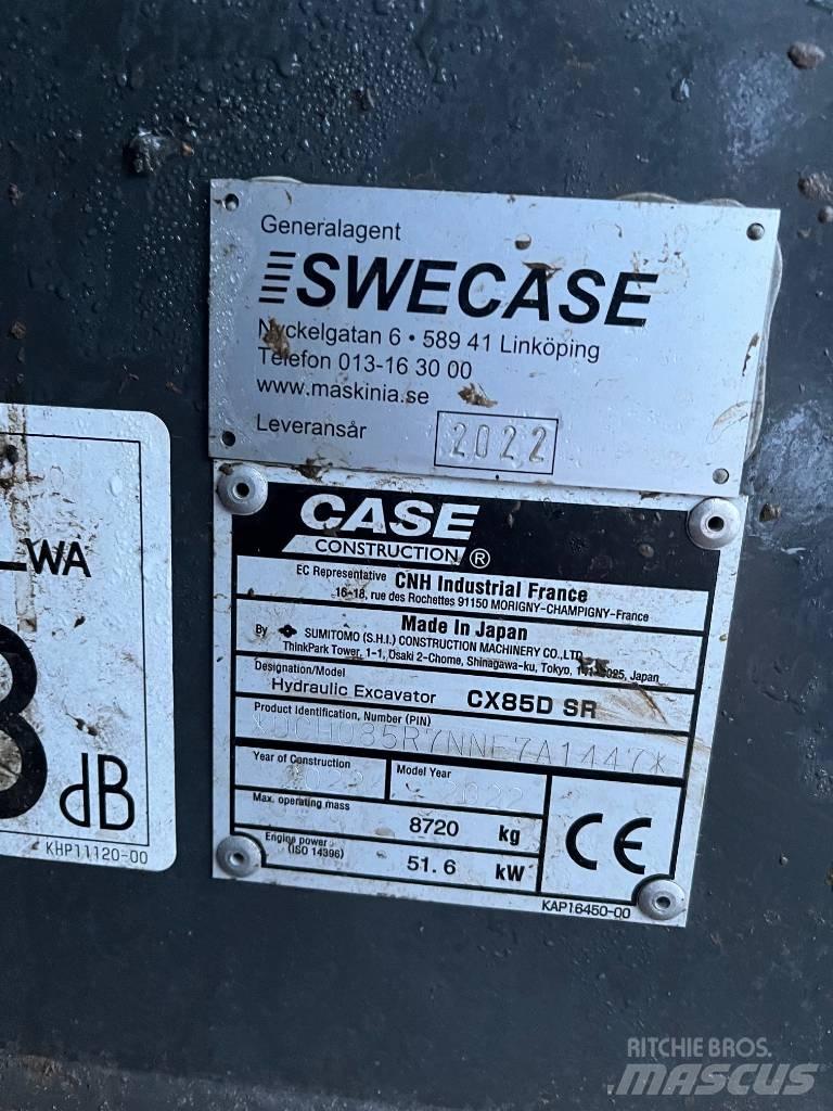 CASE CX 85 D SR Midi ekskavatörler 7 - 12 t