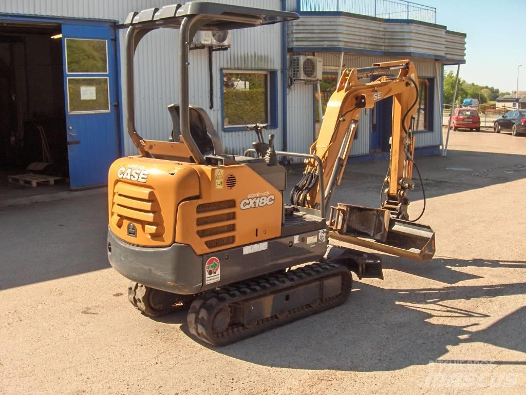 CASE CX 18 Mini ekskavatörler, 7 tona dek
