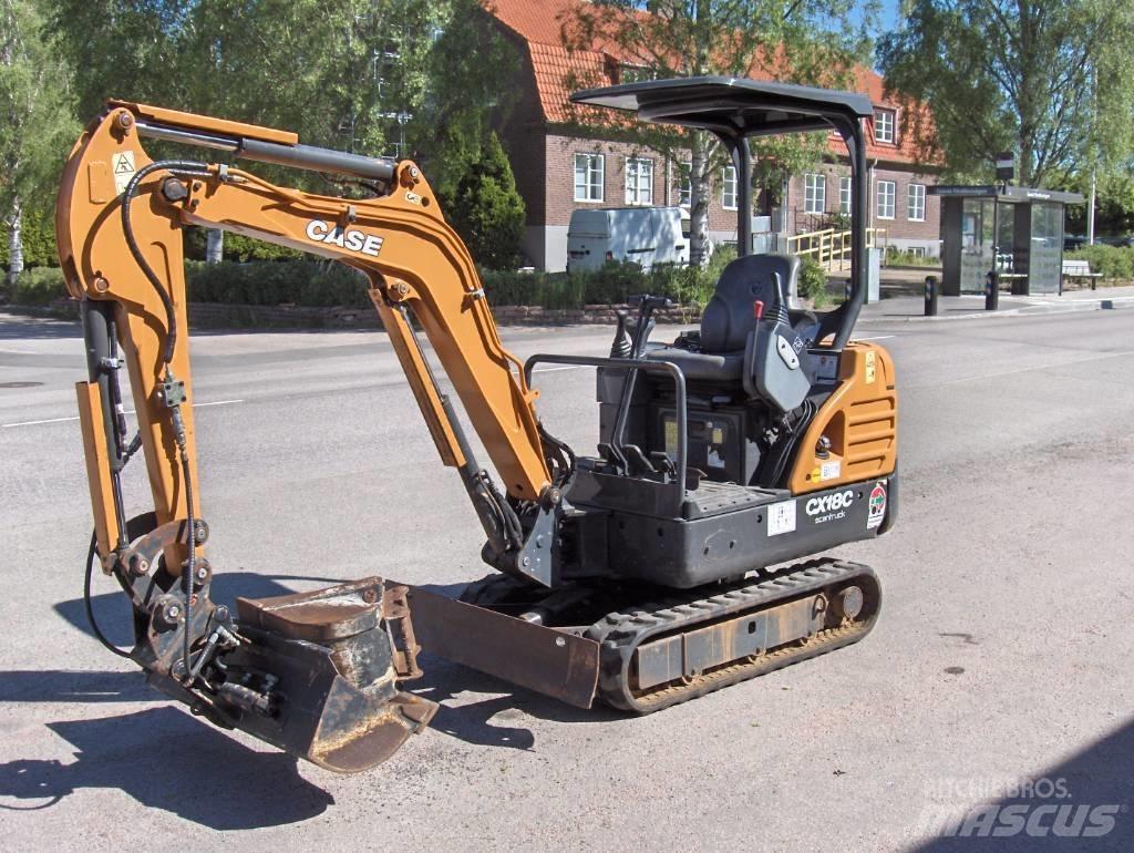 CASE CX 18 Mini ekskavatörler, 7 tona dek