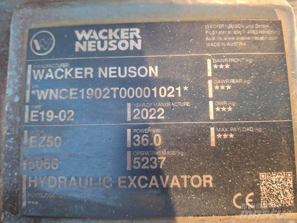 Wacker Neuson EZ50 Paletli ekskavatörler